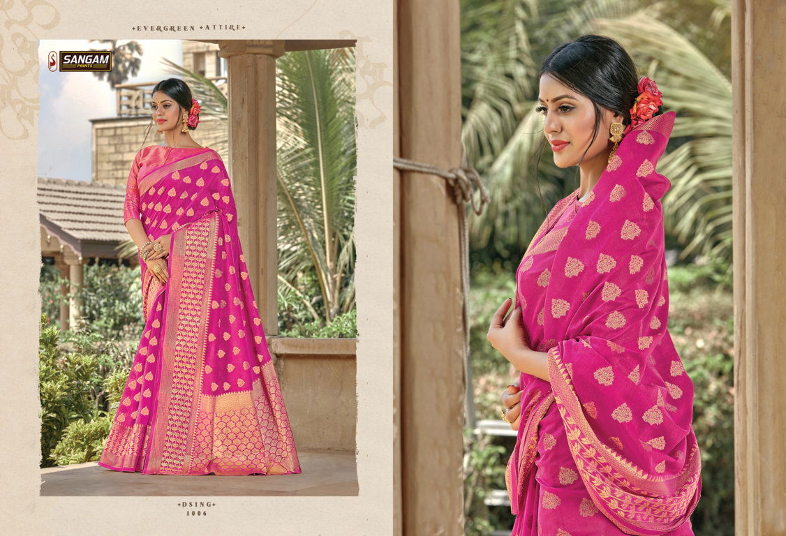 Sangam Vartika Latest Fancy Cotton Handloom Sarees Collection